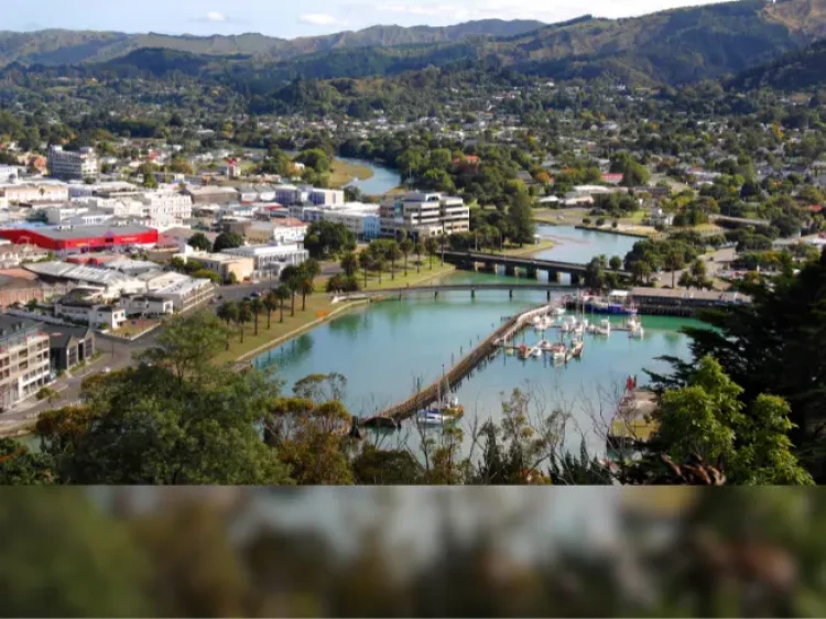 Gisborne City aerial view