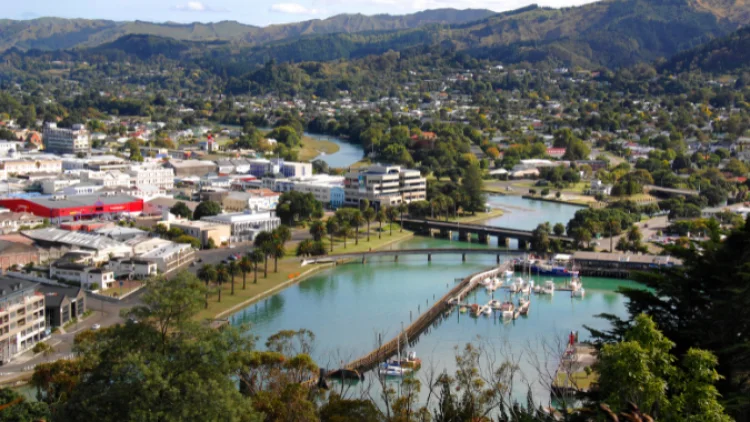 Gisborne city aerial view (landscape)