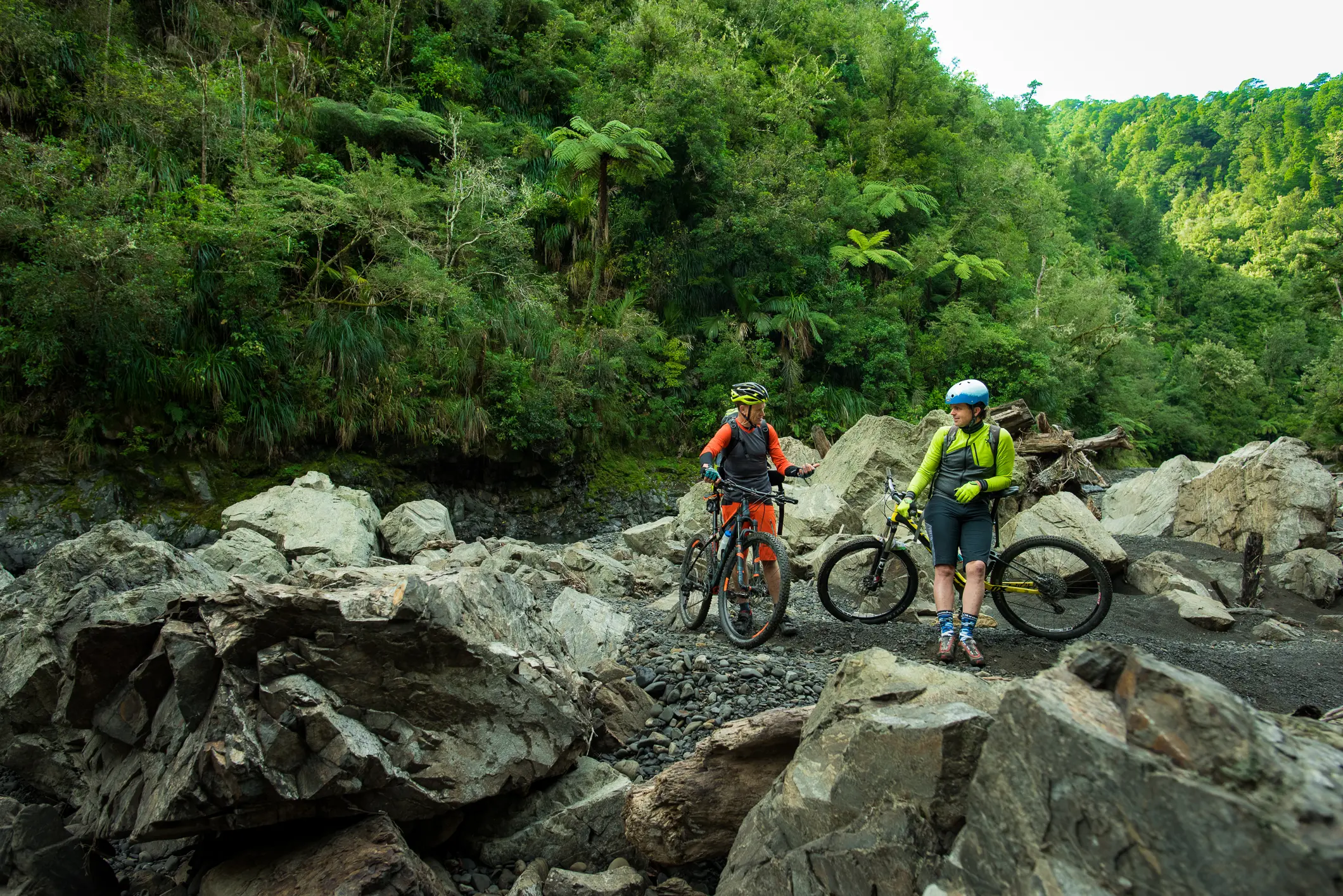 Cyclists at Motu Paki