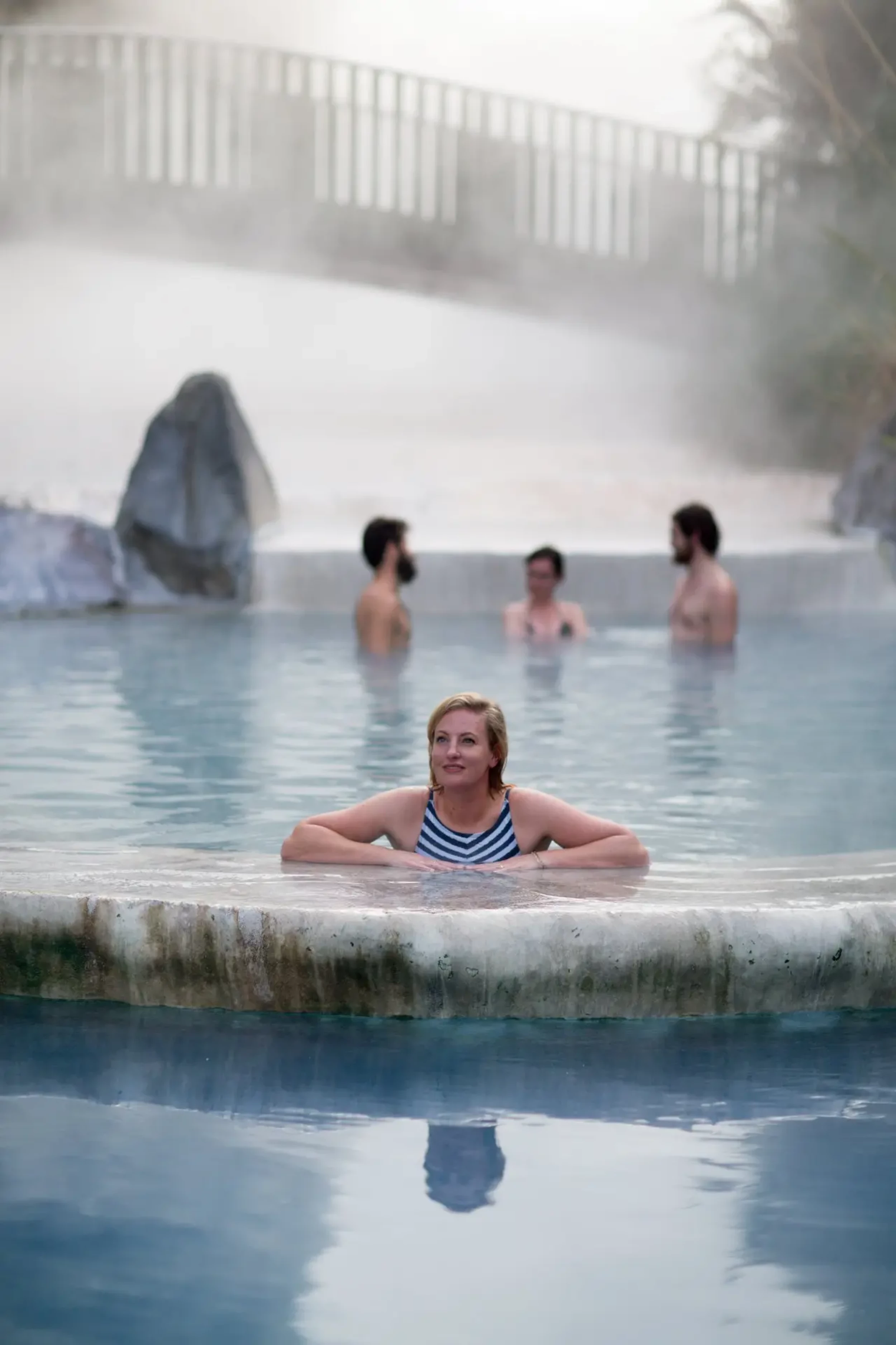 Soaking in the geothermal pool - Credit :LoveTaupō