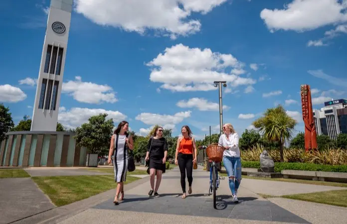 Friends walking across the Square - Credit: ManawatuNZ