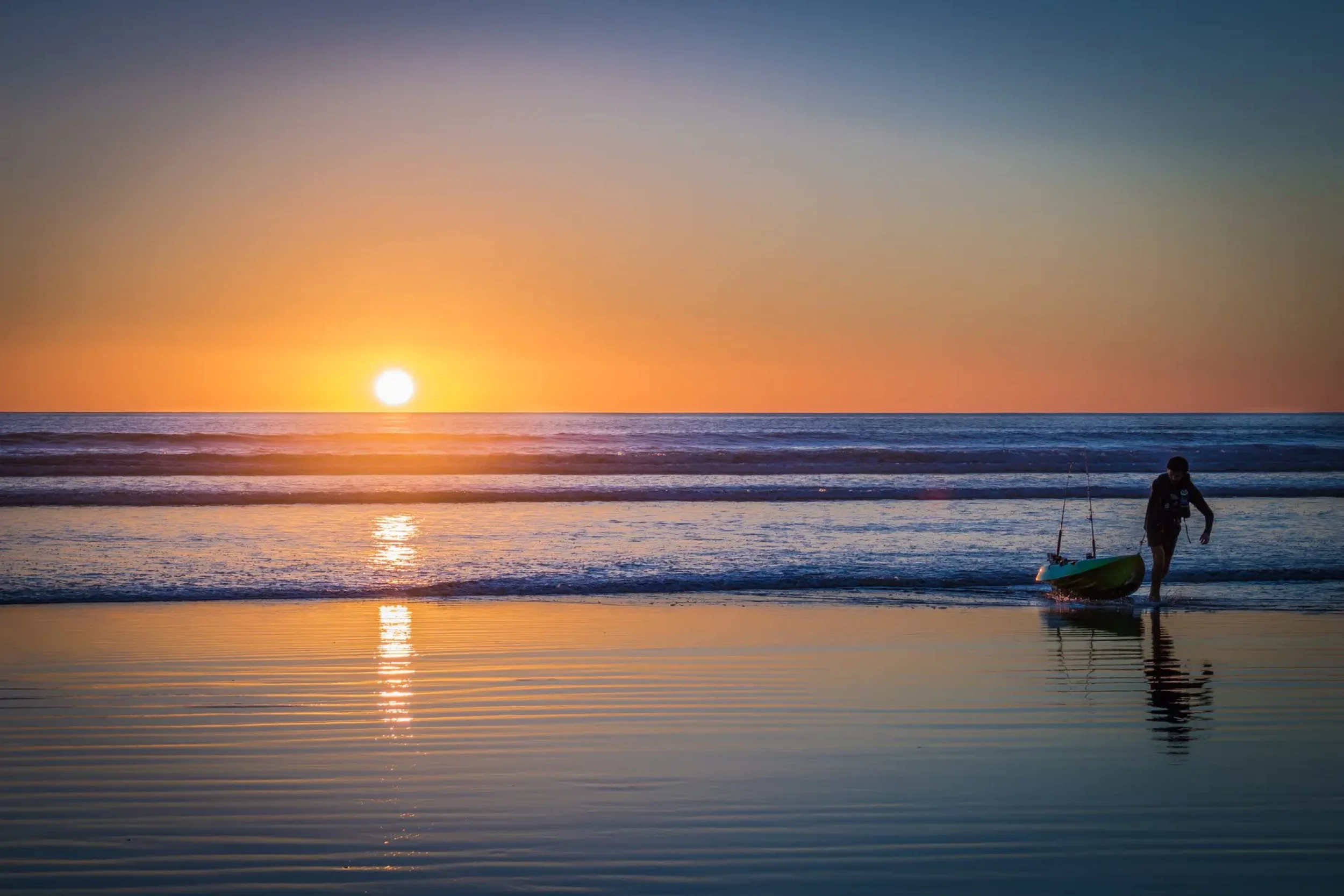 Kayak Fisher at Himatangi Beach - Source: ManawatuNZ