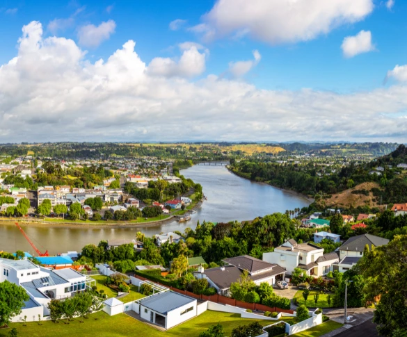 whanganui river aerial view