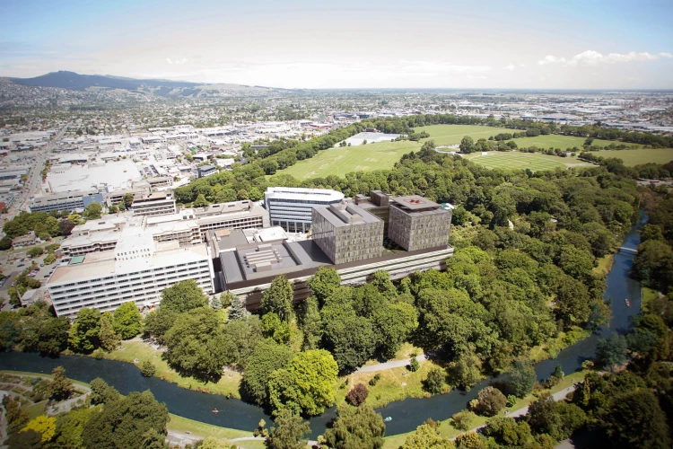 Acute Services Building Aerial Canterbury